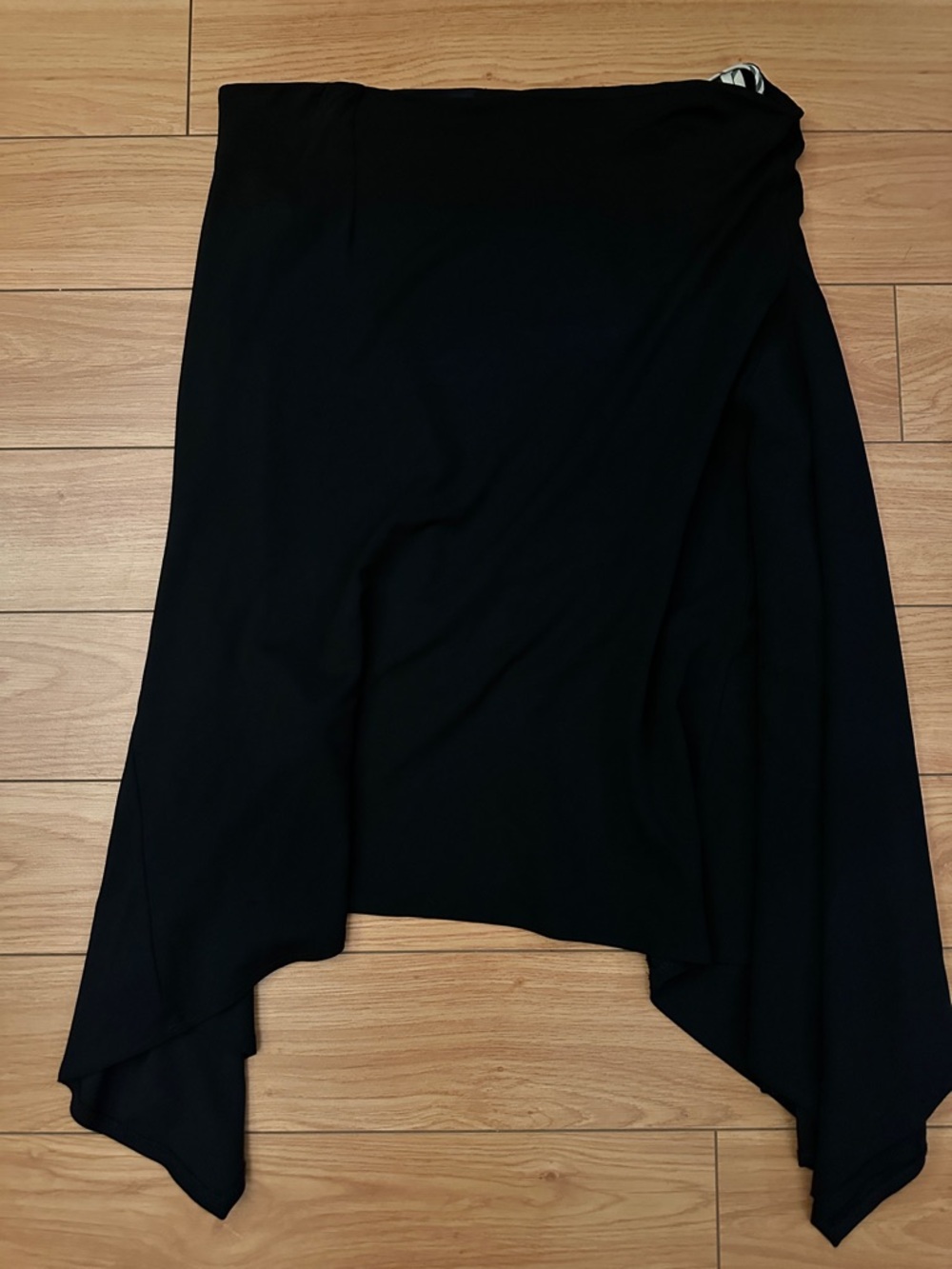 Burberry Black Asymmetrical Draped Skirt